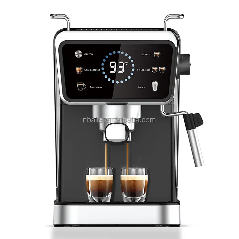 Aifa Full Function Commercial Household Digital Button Espresso Machine With Milk Frother Smart Coffee Maker with Milk tank