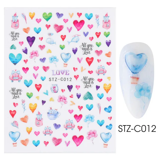 Buy JoyKott Luxury Brand 3D Nail Art Sticker Large Sheet LV Online at  desertcartINDIA