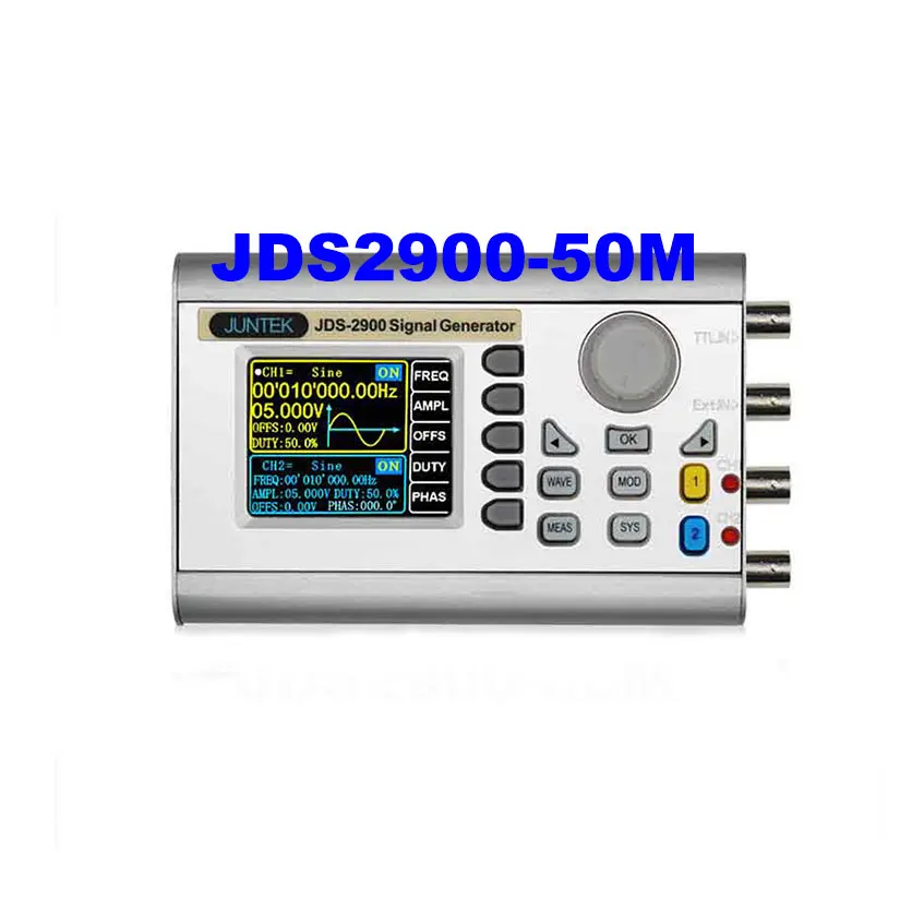 JDS2900 50M50MHZポータブル高精度デジタルデュアルチャネルDDS機能