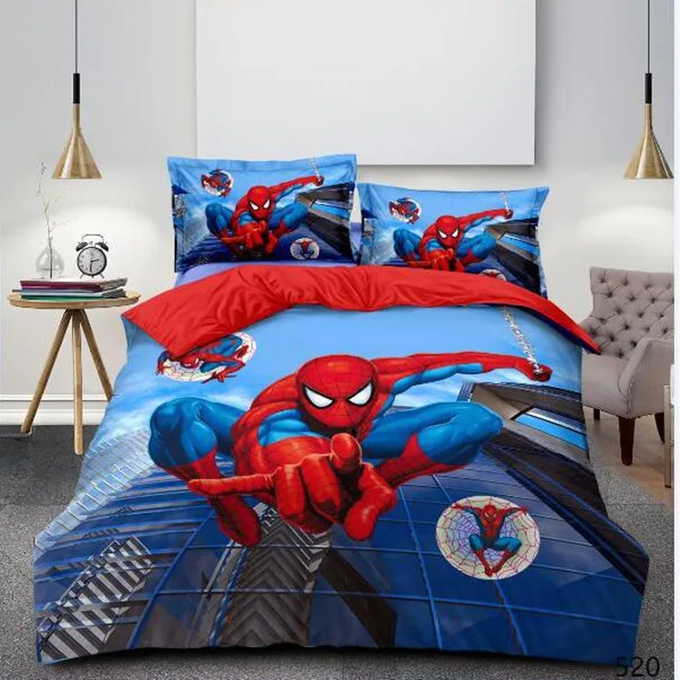 3D Printed Spider Man Brushed Microfiber Bedding Sheets Boy Teens  Duvet Cover Set