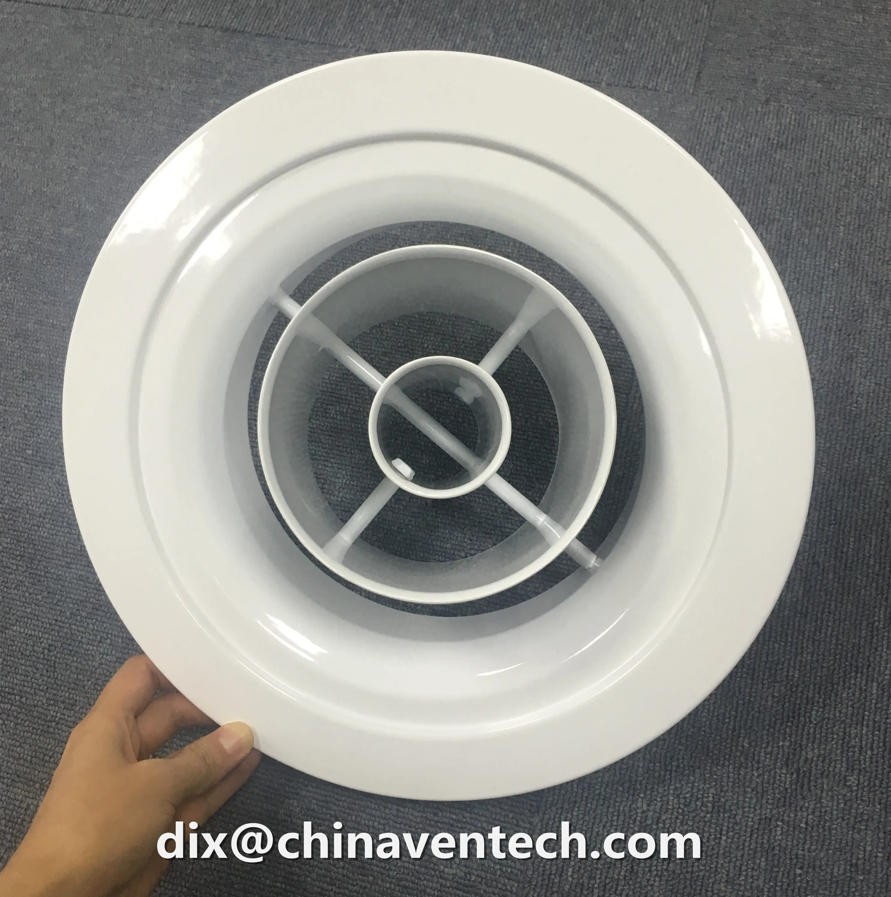 Hvac Air conditioning round ceiling diffuser  aluminum ring adjustable jet air diffuser