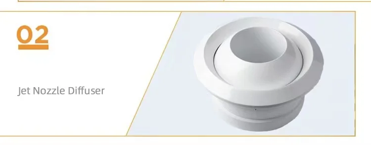 HVAC SYSTEM Air Duct Mounted Volume Control Aluminum Opposed Blade Air Vent Damper for Air Diffuser