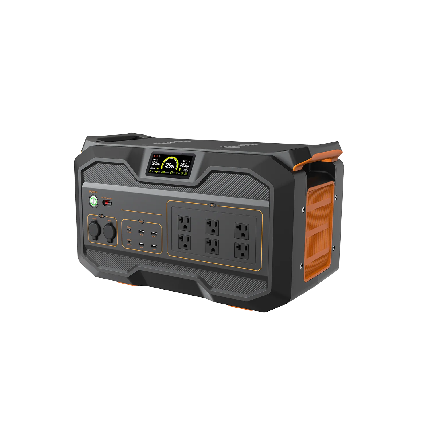 RisunPower S2400 48V 52Ah 2496Wh 2400-4800W LiFePO4 Lithium Battery smart light Portable PowerStation Emergency Outdoor Power
