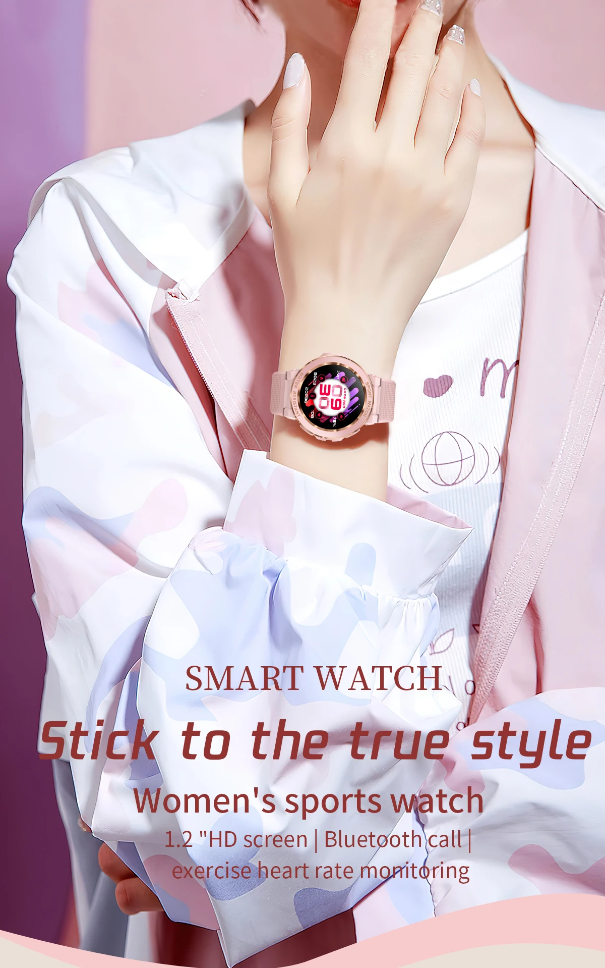 Welcome OEM Order, Factory Whole Selling 2025 Mk60 Ladies Smartwatch 1.2'' Bt Call Heart Rate Blood Oxygen Pressure Monitor Message Reminder Sports Smartwatch For Women - Buy Mk60 Ladies Smartwatch Sports Smartwatch For Women fashion Sports Smartwatch 2025