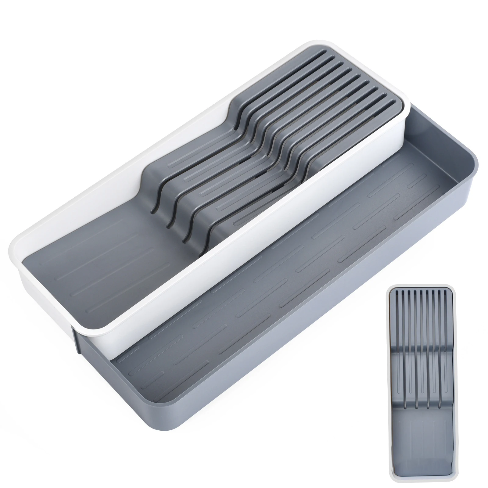 Multifunction Kitchen Flatware Storage Expandable Drawer Organizer Tray