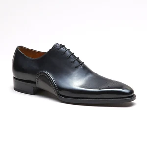 Classic Goodyear Welted Oxford Shoes Formal Genuine Leather Business Shoes Mens New Fashion Dress Leather Shoes