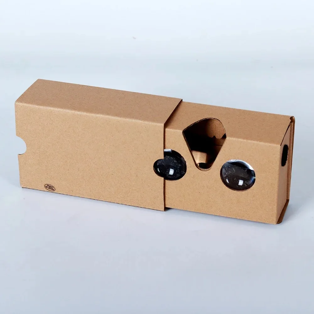 Customizable 3D Virtual Reality VR Glasses Cardboard Headset for Smartphones Made From Durable Paper Material