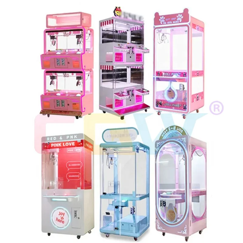 Factory Wholesale Coin Operated Prize Vending Game Arcade Machine Led Candy Crane Toy Claw Machine Malaysia