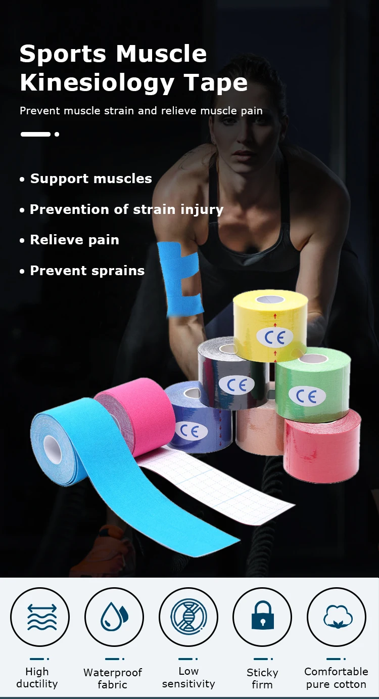 Wholesale Custom Medical 5m 5cm Bulk Precut Waterproof Gentle Athletic