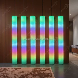 RGB Plastic Colorful Christmas Decoration Light Remote Controlled Led Tube with Base