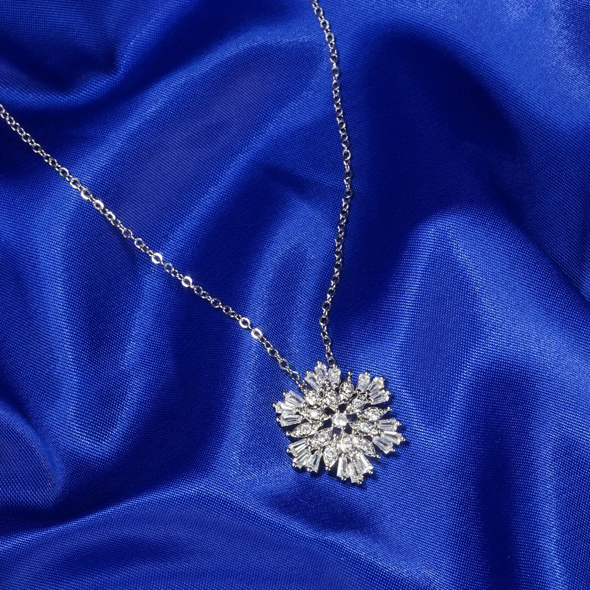 Minimalist Zircon Snow Flower Jewelry Set