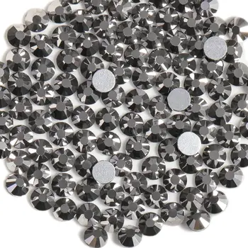 OPL Crystal Hematite 1440pcs Premium Art Glass Set - Wholesale Non-Hotfix Rhinestones Ideal for Nail Art Decorations