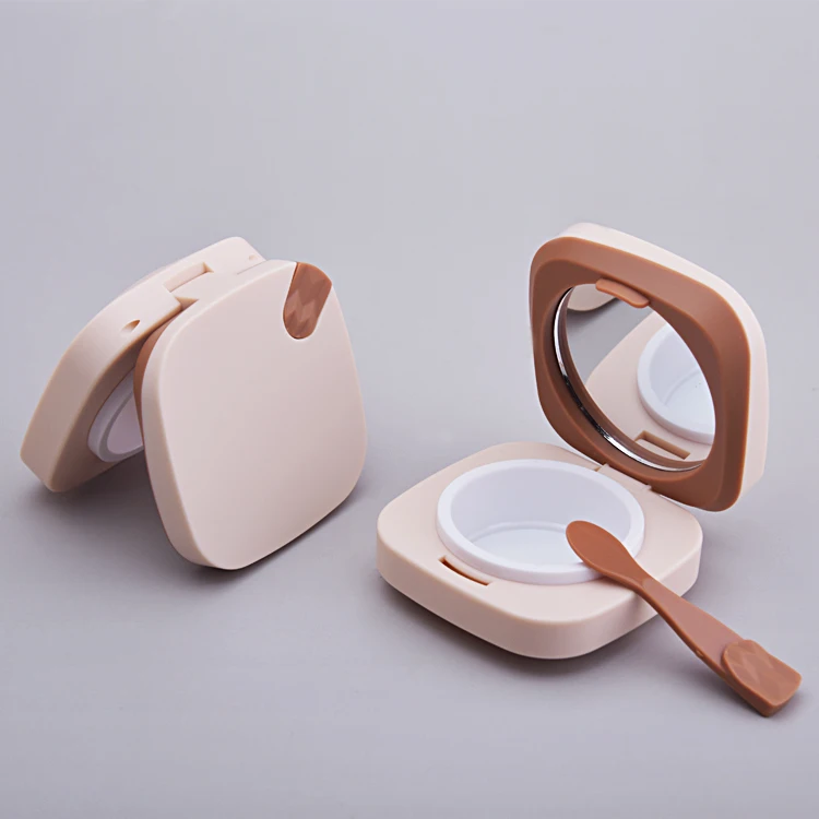 PC7056 Fashion Empty Cosmetic Square Empty Foundation 12g Air BB CC Cushion Packaging with Spoon