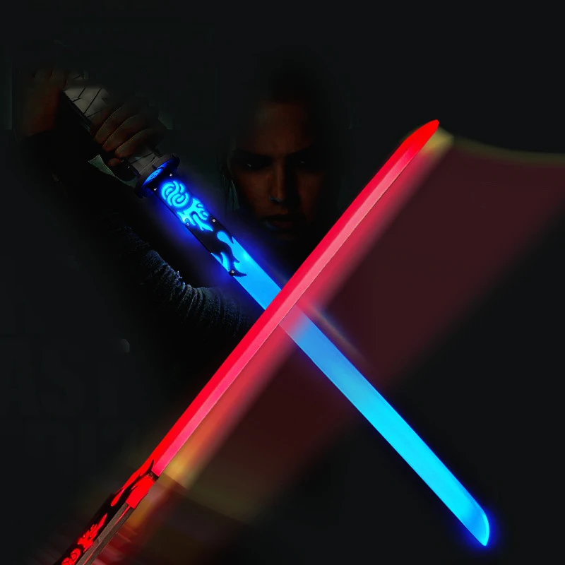 Оптовая продажа популярный светодиодный светящийся меч катана игрушки для костюма косплей реквизит детей оружие боевая игра подарок мальчиков