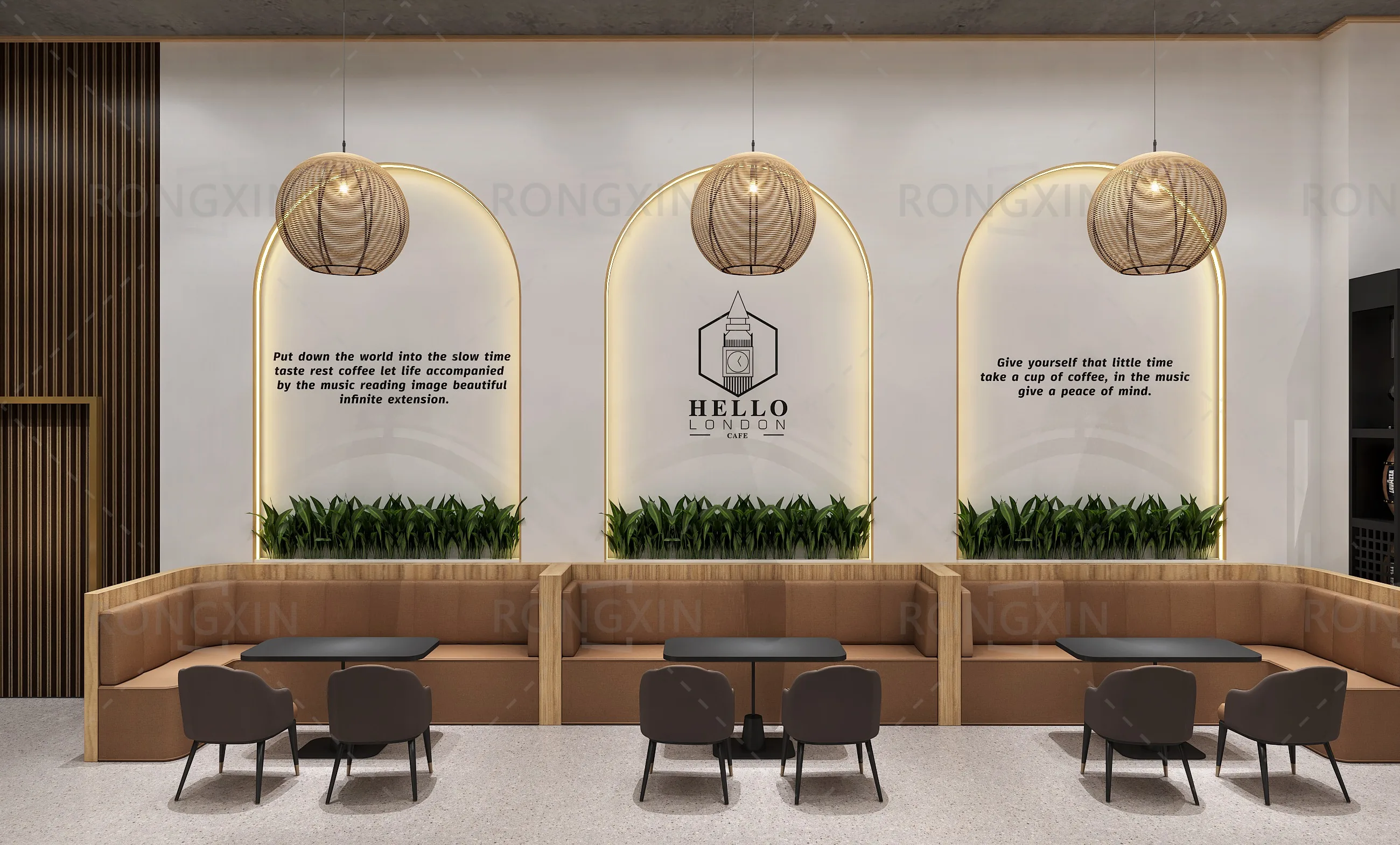 Popular Commercial Interior Design Coffee Bar Retail Display Coffee