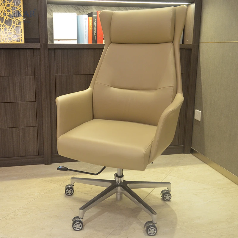 Adjustable Ergonomic Faux Leather Office Chair manufacture