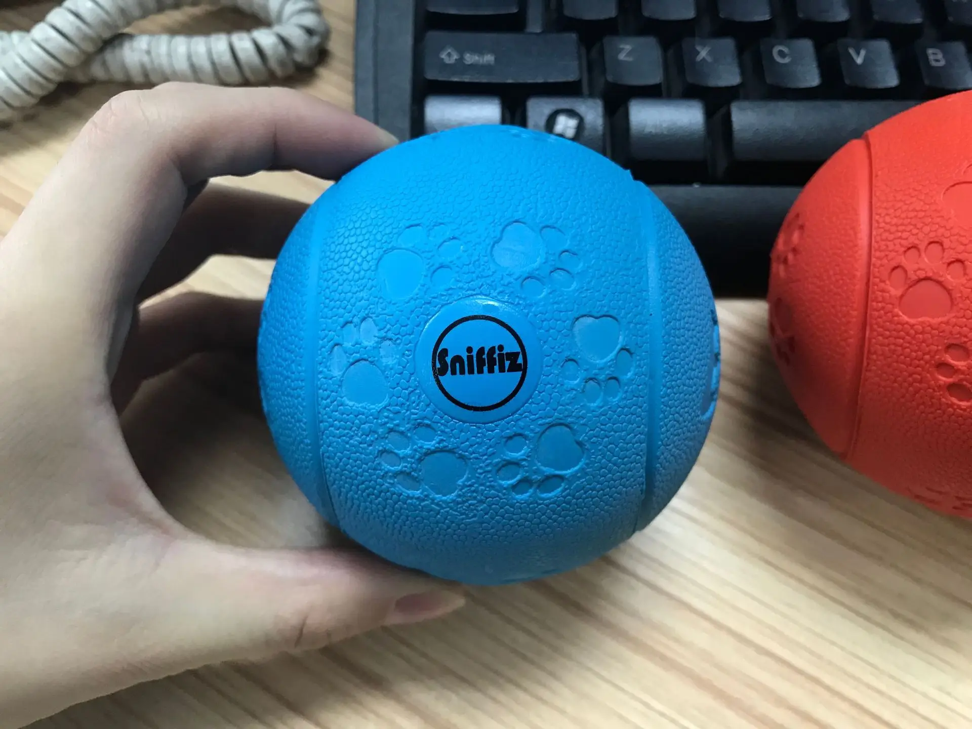 Dog Activity Labyrinth Toys Rubber Snack Ball 8cm Wtih Various