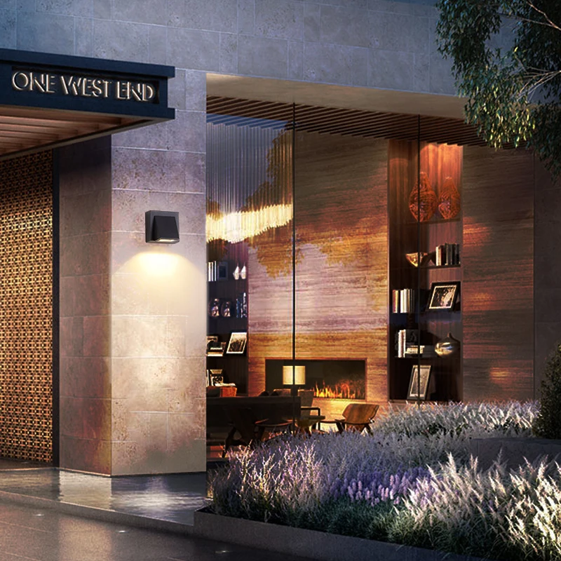 Modern Design 3w Wall Light Decorate used in Garden 6w Exterior Wall Light IP65 Waterproof Aluminum Housing