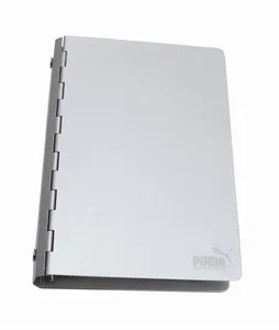 Custom A5 Aluminum Cover Metal Clipboard Folder With Ring Binder Notebook