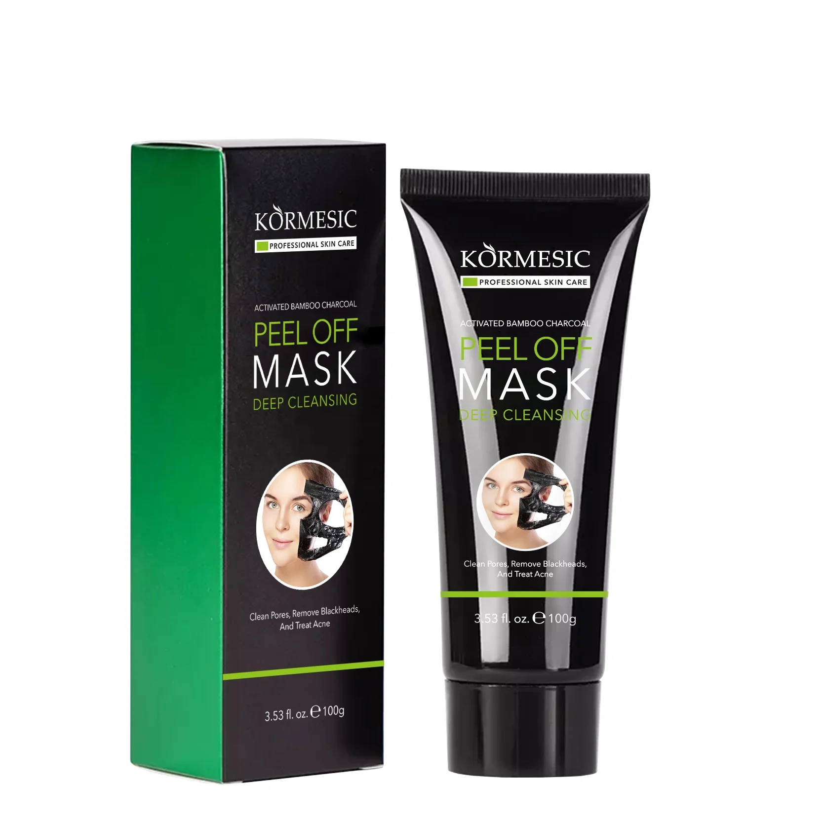 KORMESIC Charcoal Deep Cleansing Peel Off Blackhead Remover Whitening Black Skin Care Clay Blackhead Nose Facial Mask
