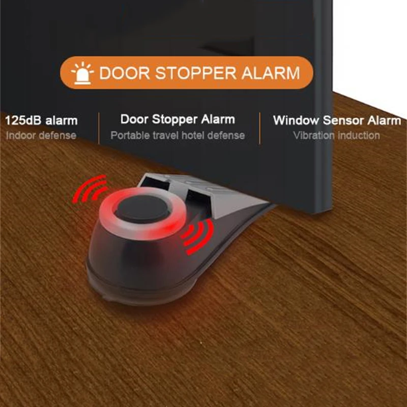Portable Hotel Security Door Stopper Alarm Door Hardware Accessories