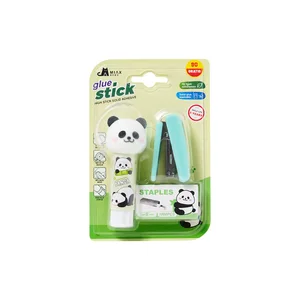 2026 Student - Oriented Panda Staple Set (1000 Pcs) - Customizable for Promotions, Solid Adhesive Included