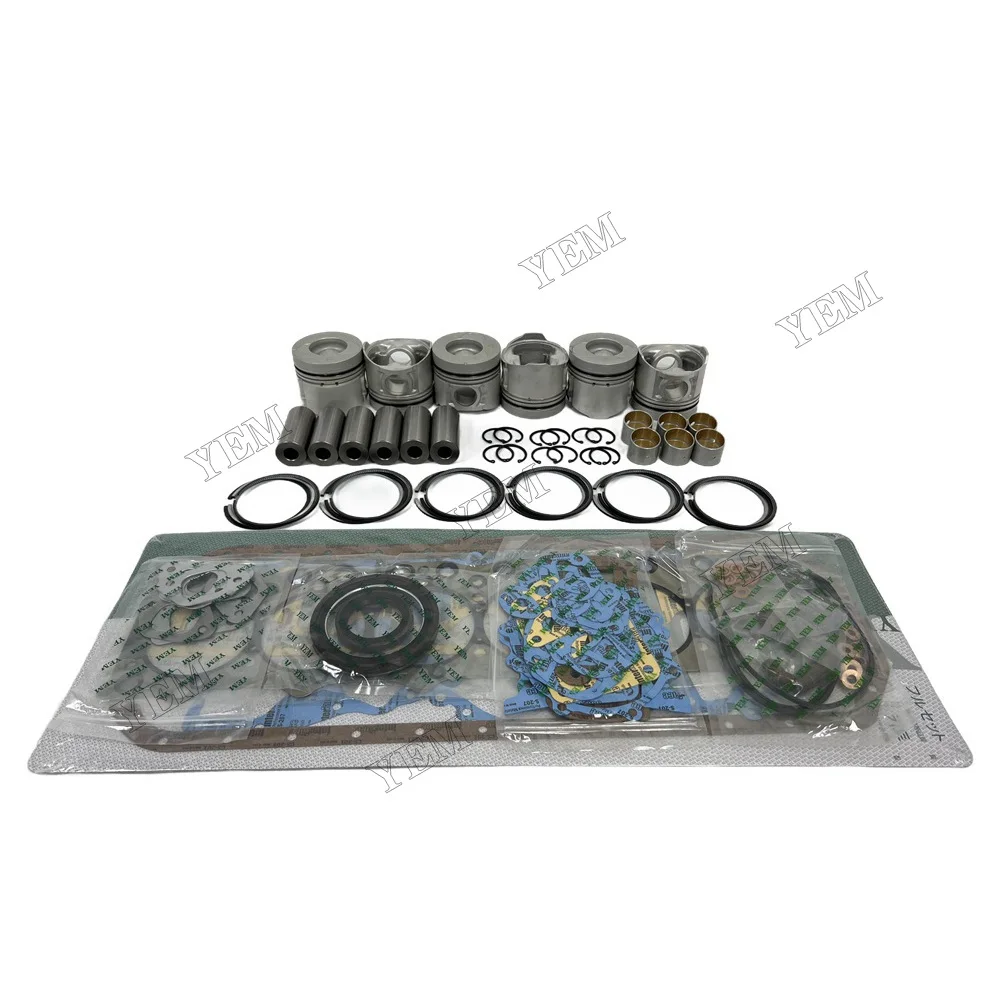 For Isuzu 6BG1 Engine Rebuilding Kit With Cylinder Gaskets Piston Rings Engine Rebuild Kit 5