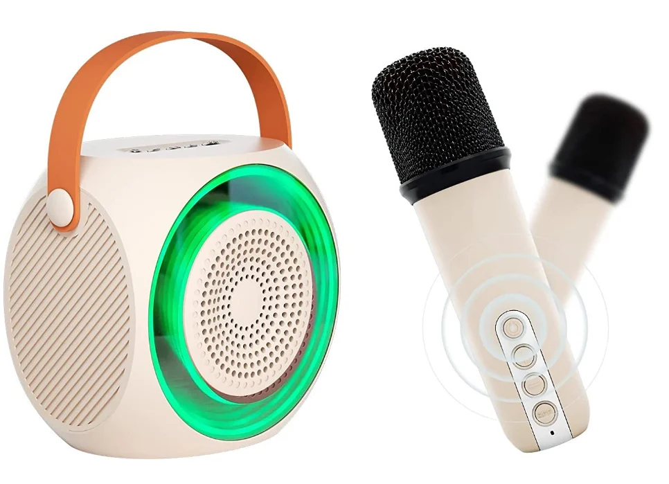 Kids Karaoke Machine With Microphone Plastic Speaker Party Home Ktv