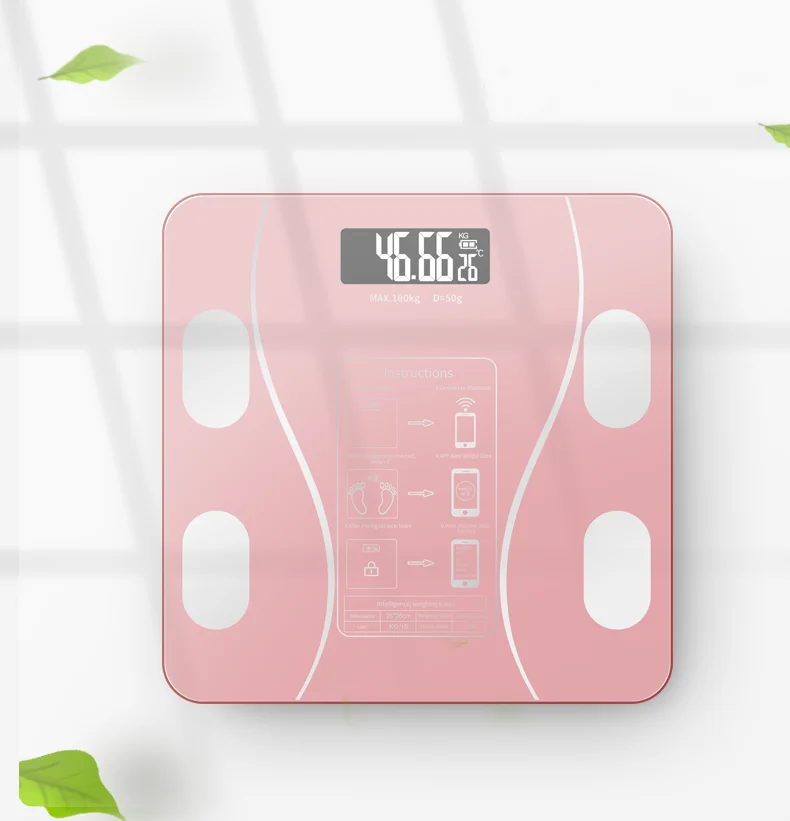 Custom 2023 Smart Digital Weight Machine Electronic Blue Teeth Weighing Scales