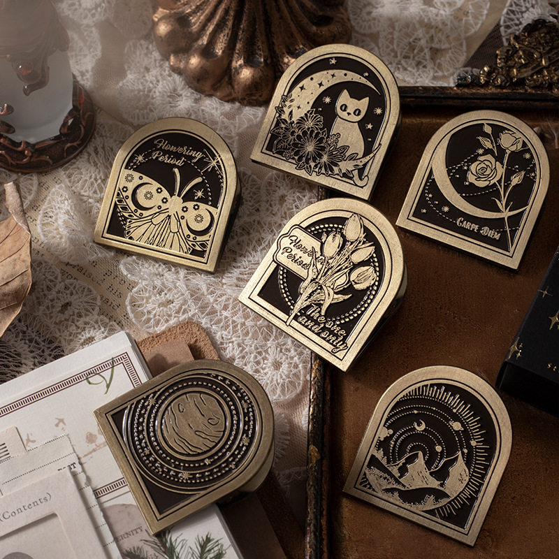 Винтажный металлический зажим для