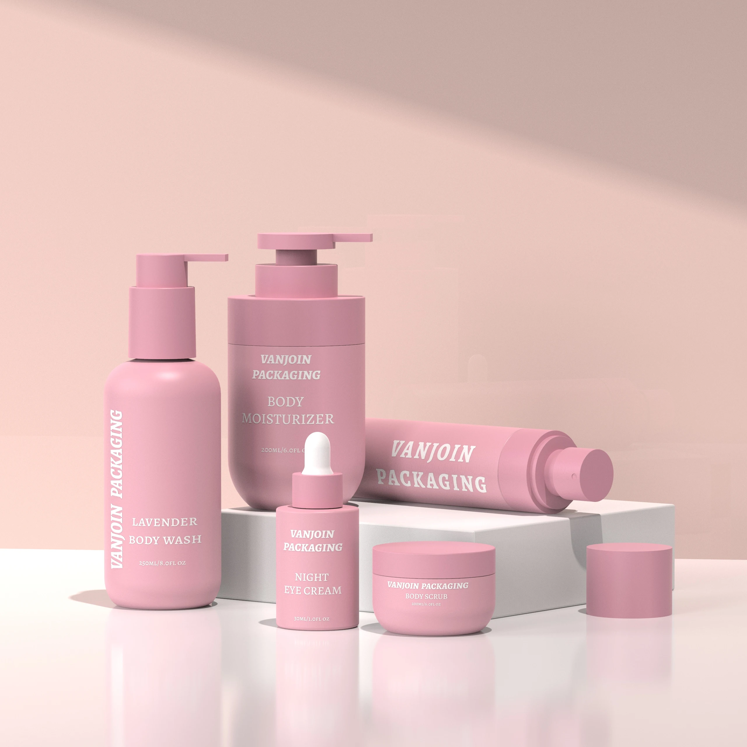 ショッキングピンク様 Clean art 洗顔、化粧水、乳液3個セット 空の化粧品ピンクプラスチックスキンケアセット包装ボトルローション