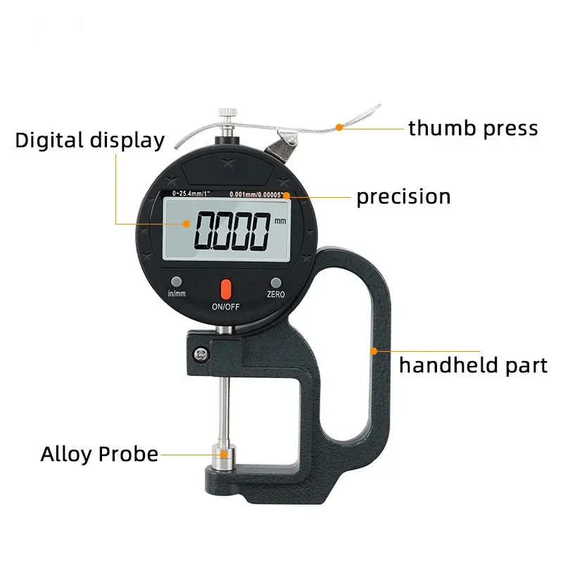 Oem Supported Digital Thickness Gauge Accurate Measurement Tool For