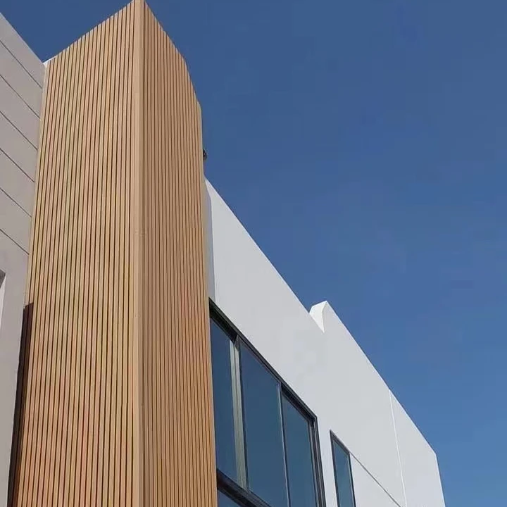 External Wpc Wall Cladding Great Outdoor Plastic Composite Garden Cladding Exterior Waterproof Fluted Wpc Wall Panel