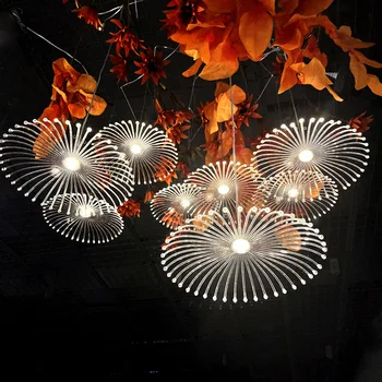 2023 high-quality new wedding glow 10heads dandelion decorative lights hanging string wedding hall window ceiling decoration