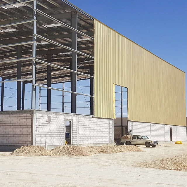 Estructura de acero prefabricada del edificio escolar del almacén del taller del almacenamiento de Pasillo del cobertizo