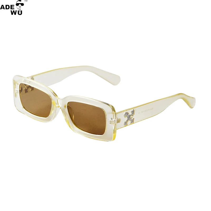 Wholesale ADE WU STY2223M Brand Design Vintage Colorful White Sunglasses  Women hip hop Transparent Small Square Sun Glasses Men From m.