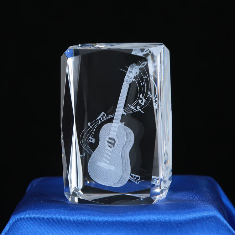 Wholesale K9 3d Laser Engraved Glass Crystal Violoncello Music Gifts For Decoration Gifts