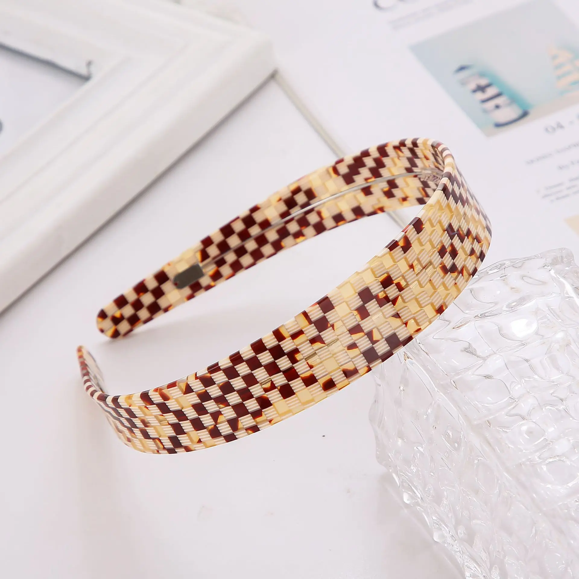 Korean Tortoise Shell Acetate Hair Ties - Retro Style