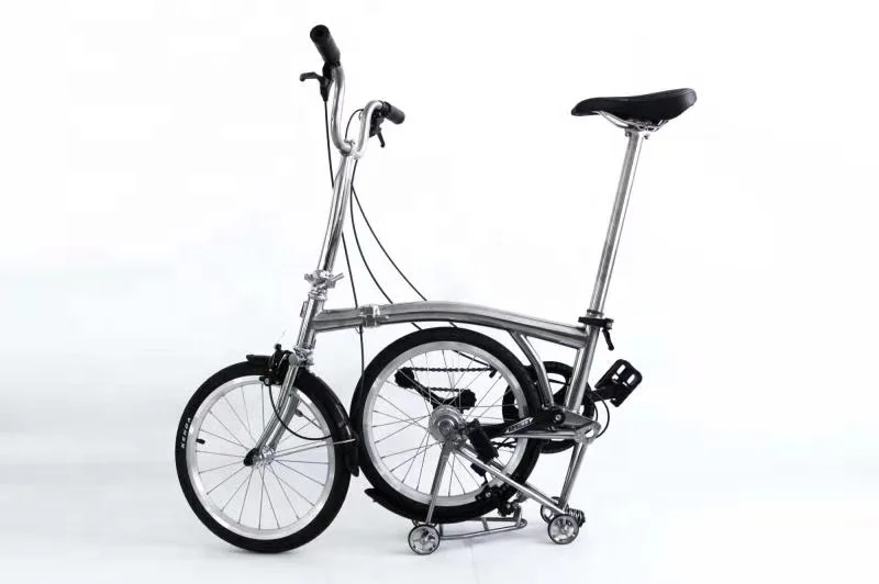 20 Inch Small Wheel Titanium Alloy   Material Frame Folding Bicycle / Bike for Woman