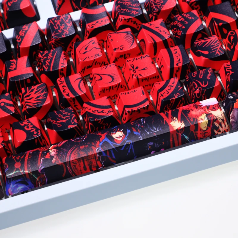 Pjo Keycaps Anime Jujutsu Kaisen Keycaps - Custom PBT Set for Keyboard