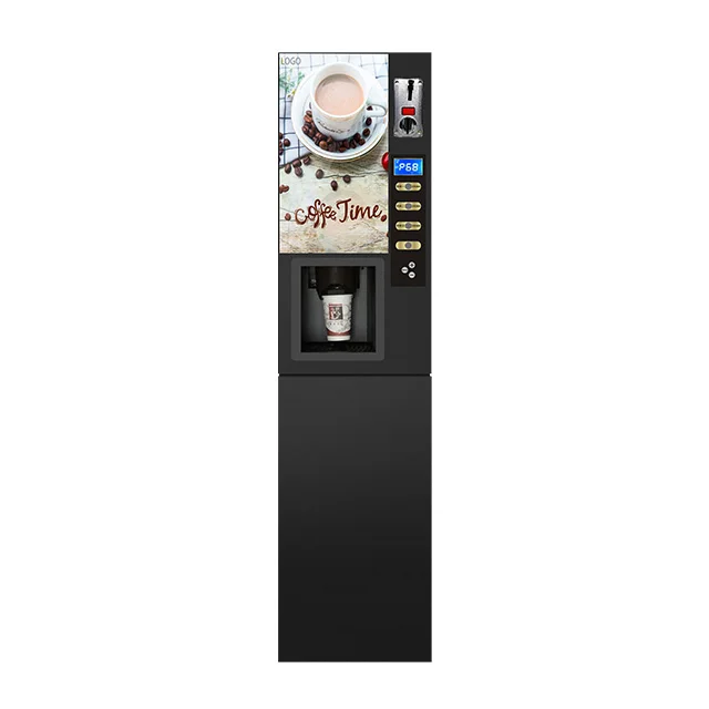 Máquina de venda automática de café operada por moedas de alta qualidade Máquina de venda automática de café e bebidas para empresas
