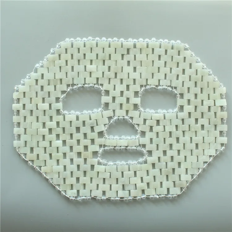 2024 New Arrival Wholesale Cheap Green Jade Cooling Face Mask Polished Gemstone Feng Shui & Religious Style_voghion.com