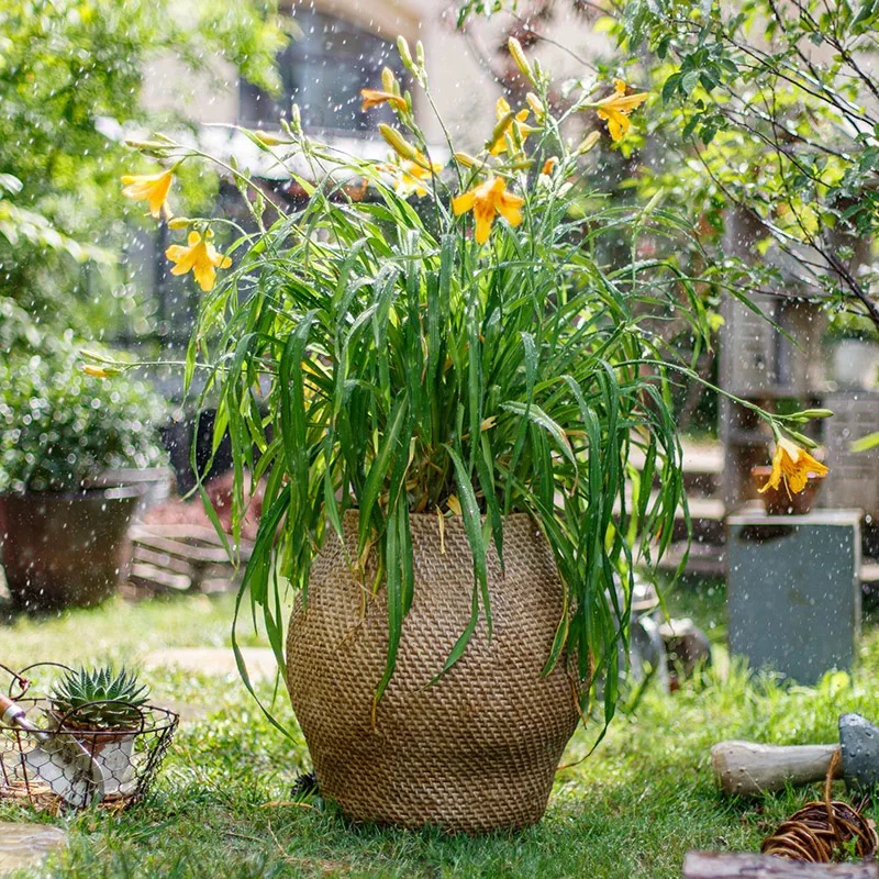 High quality garden large big planter rustic style indoor outdoor decoration cement pot for flower plant
