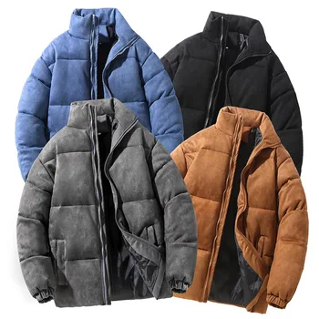 High-quality winter thickened men's puffer jackets customized warm cropped down jackets