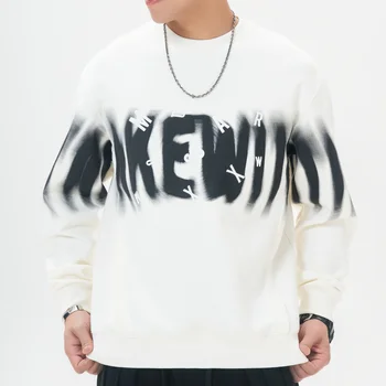 SD 2024 clothing manufacturers customize high quality oversized men's embroidered and print streetwear sweatshirt men's clothing