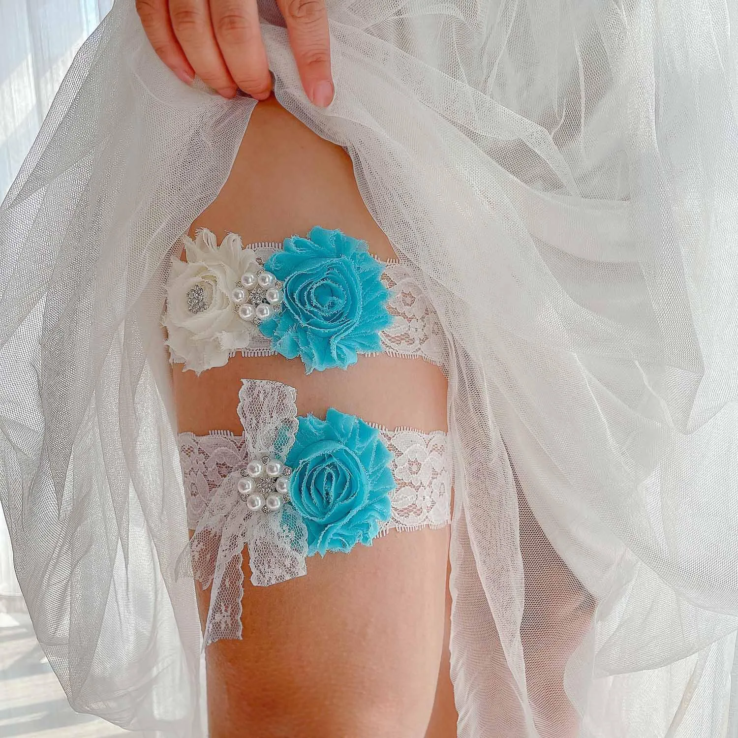 something blue garter belt Wedding Apparel & Accessories Bride Something Blue Lace Flower Embroidery  Rhinestone Bridal Garter Set for Wedding Lingerie| Alibaba.com