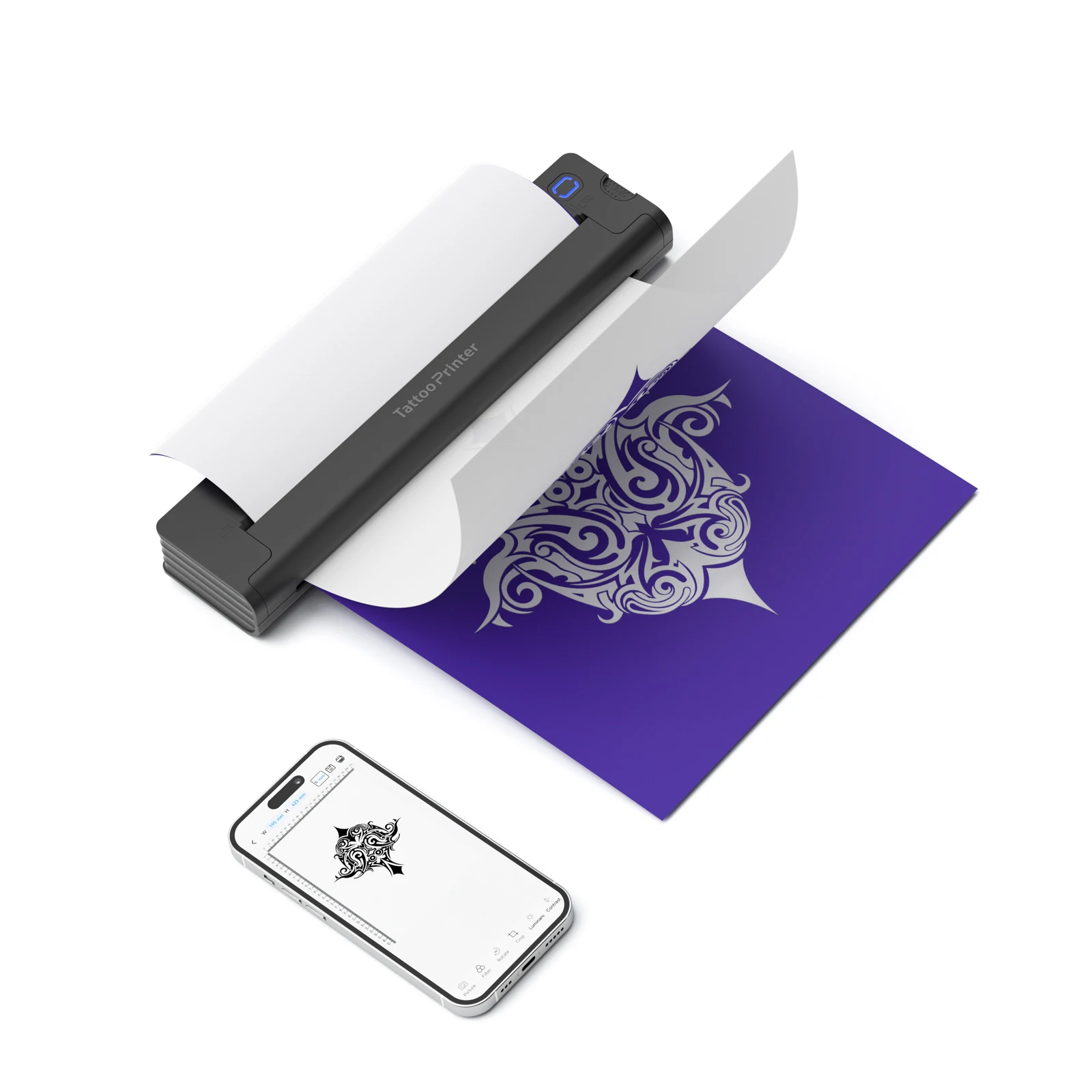 LUCK JINGLE Thermal Tattoo Stencil Printer Impresora Tattoo Machine Compatible for Phone and Computer