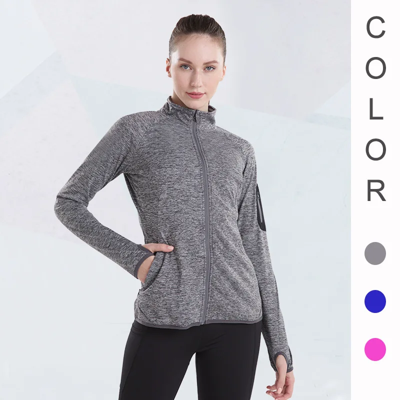 Women Outdoor Full Zip Cardio Jacket Slim Fit Long Sleeve With Thumb Holes  - Buy Women Outdoor Full Zip Cardio Jacket,Slim Fit Long Sleeve,With Thumb  Holes Product on Alibaba.com