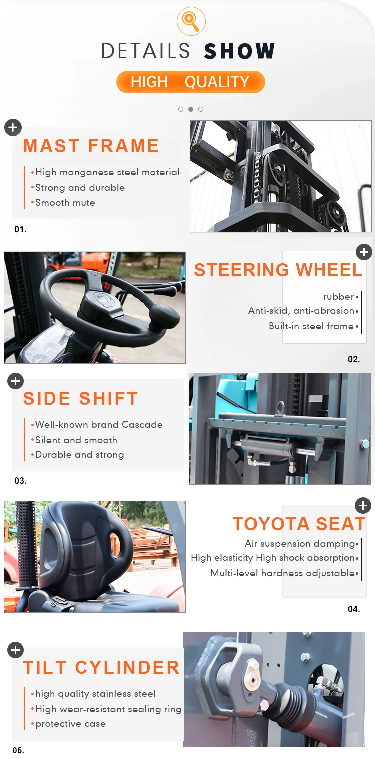 3 Ton Diesel Forklift - Triple Mast, Isuzu Engine Power