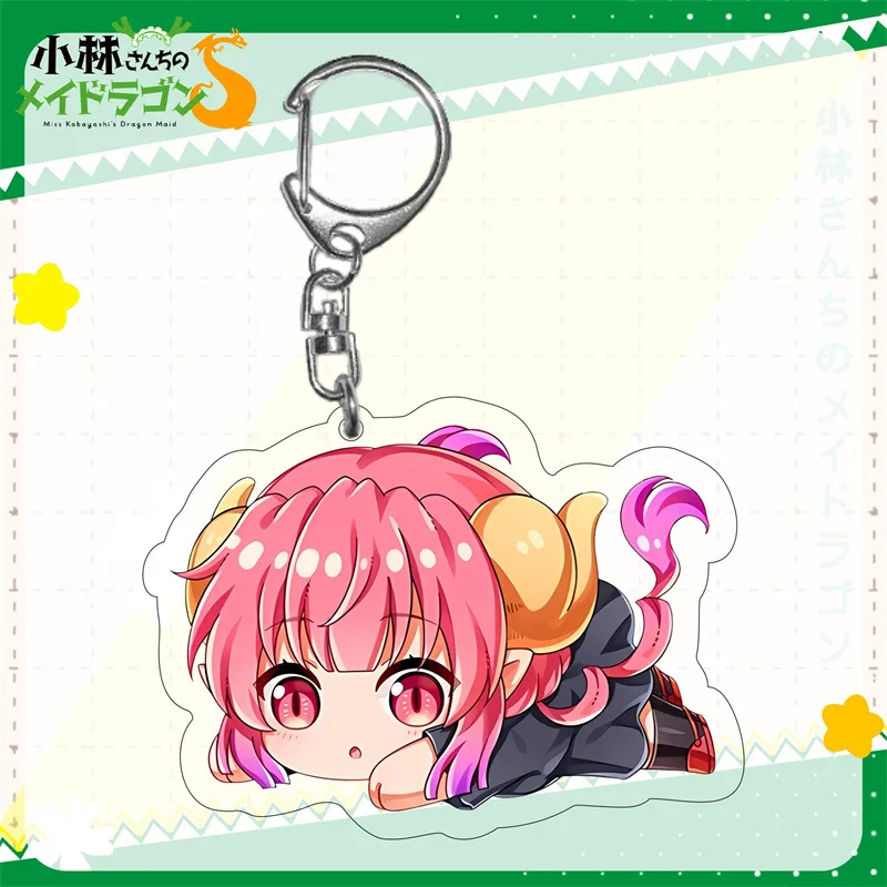 Chaveiro de acrílico dupla face com desenho animado de Kanna Kamui